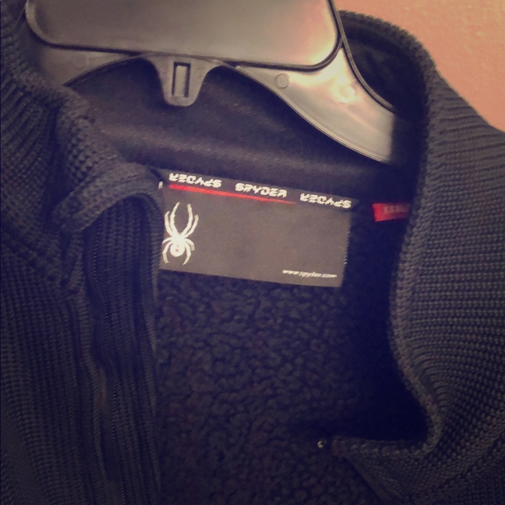 XXXL Black Spyder Zipper Fleece lined Jacket